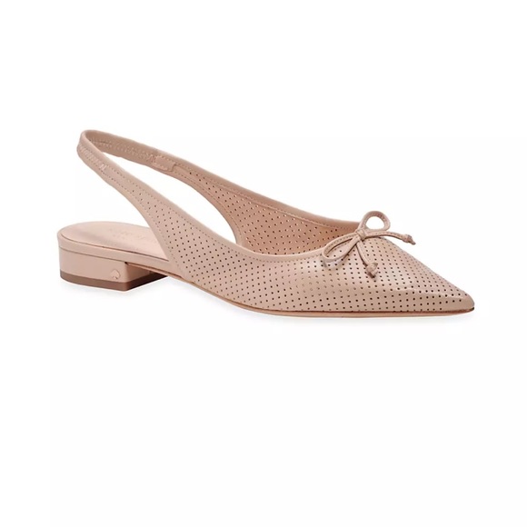 kate spade Shoes - Kate Spade - Veronica Perforated Leather Slingback Flats. Worn only 2 times!!